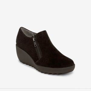 Black Suede platform/wedge Aerosoles